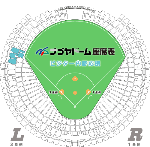ビジター内野応援