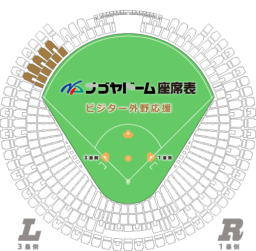 ビジター外野応援