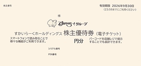 すかいらーく 17000円